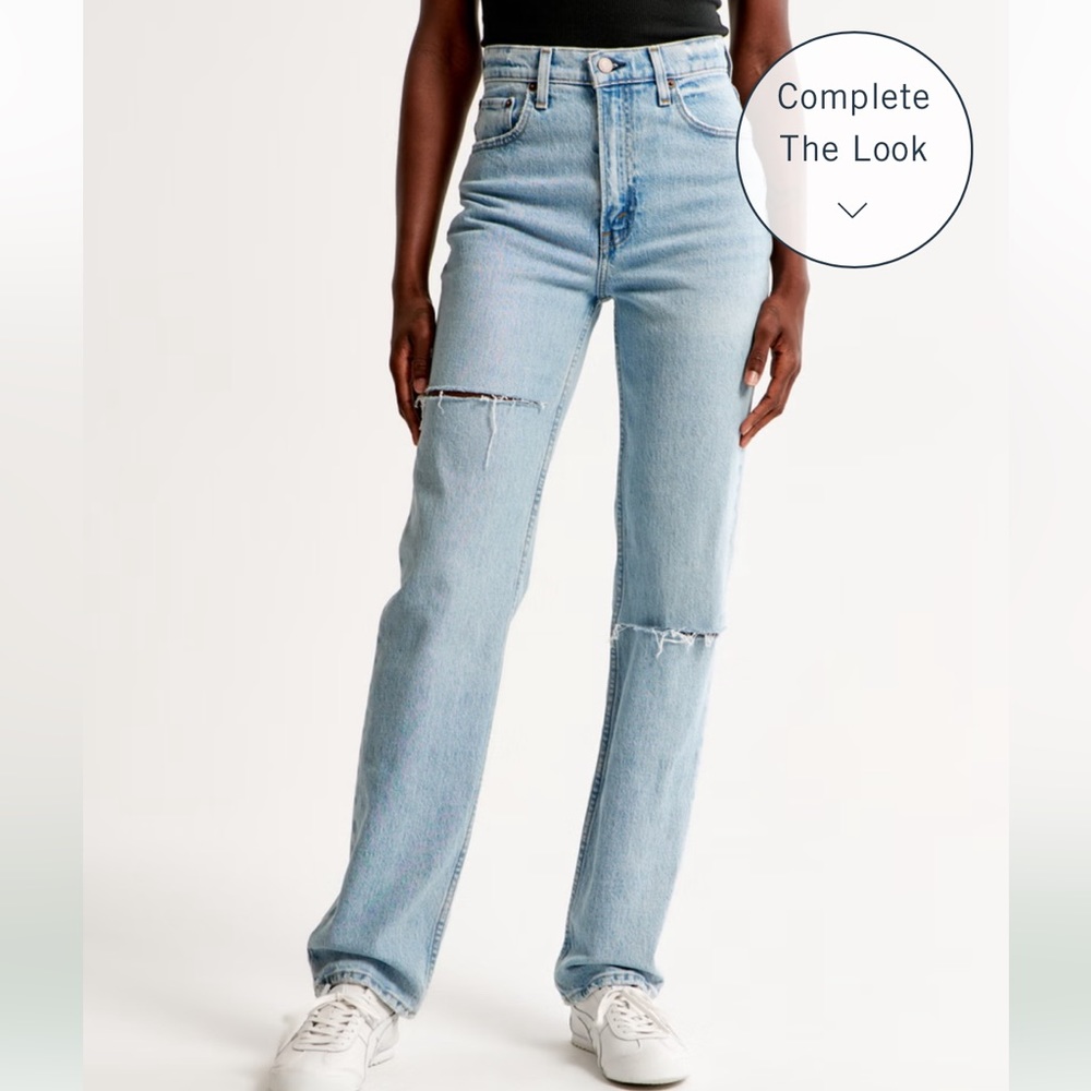 Abercrombie ultra high rise 90s straight jeans